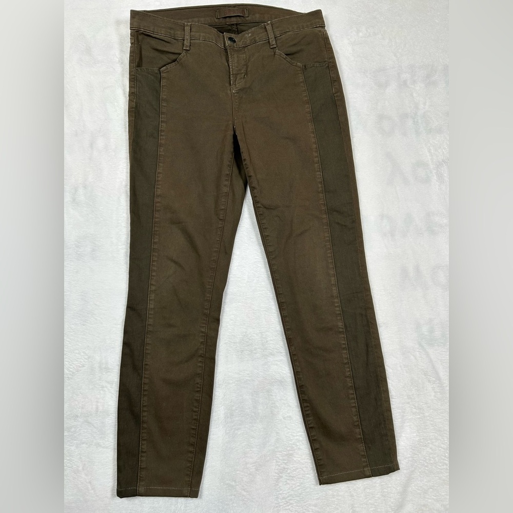 J Brand Kinsey Anthro Skinny Jeans Women’s Size 30 Khaki Olive Green Brown